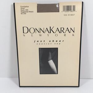 Donna Karan "Just Sheer" Control Top Pantyhose color eucalyptus size small